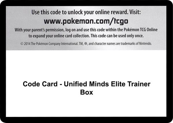 Code Card - Unified Minds Elite Trainer Box [SM Unified Minds]