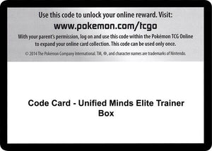 Code Card - Unified Minds Elite Trainer Box [SM Unified Minds]