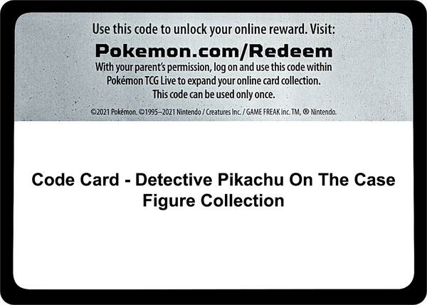 Code Card - Detective Pikachu On The Case Figure Collection [Detective Pikachu]