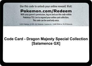 Code Card - Dragon Majesty Special Collection [Salamence GX] [Dragon Majesty]