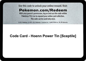 Code Card - Hoenn Power Tin [Sceptile] [Miscellaneous Cards and Products]