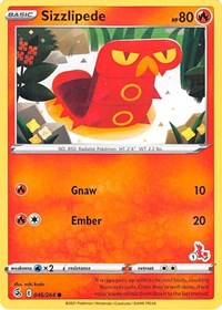 Sizzlipede - 046/264 (#1 Cinderace Stamped) (046/264) [Battle Academy 2022]