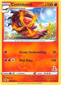 Centiskorch - 049/264 (#30 Cinderace Stamped) (049/264) [Battle Academy 2022]