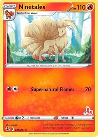 Ninetales - 030/264 (#7 Cinderace Stamped) (030/264) [Battle Academy 2022]