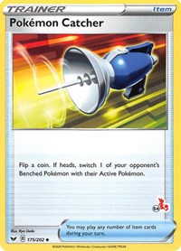 Pokemon Catcher - 175/202 (#54 Cinderace Stamped) (175/202) [Battle Academy 2022]