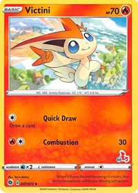 Victini - 007/073 (#53 Cinderace Stamped) (007/073) [Battle Academy 2022]