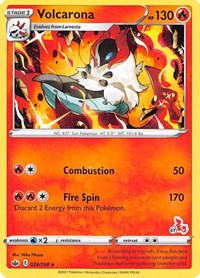 Volcarona - 024/198 (#27 Cinderace Stamped) (024/198) [Battle Academy 2022]