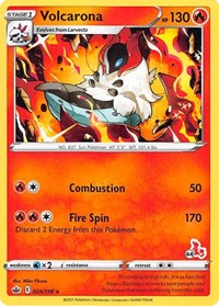 Volcarona - 024/198 (#44 Cinderace Stamped) (024/198) [Battle Academy 2022]