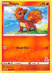 Vulpix - 029/264 (#13 Cinderace Stamped) (029/264) [Battle Academy 2022]