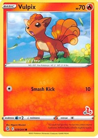 Vulpix - 029/264 (#18 Cinderace Stamped) (029/264) [Battle Academy 2022]