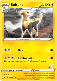 Boltund - 076/202 (#16 Pikachu Stamped) (076/202) [Battle Academy 2022]