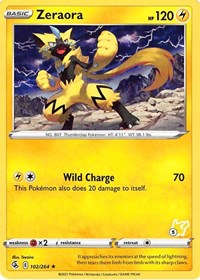 Zeraora - 102/264 (#5 Pikachu Stamped) (102/264) [Battle Academy 2022]