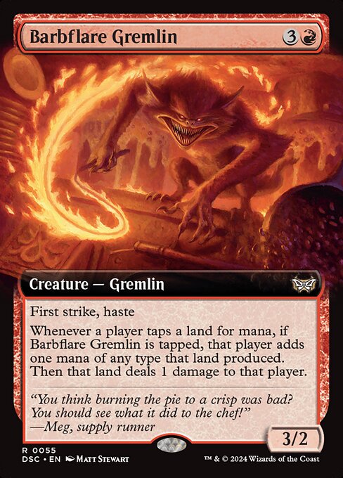 Barbflare Gremlin (55) [Duskmourn: House of Horror Commander]