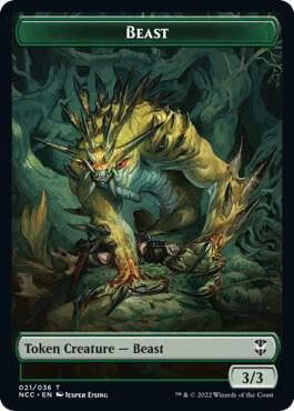 Beast // Saproling Double-Sided Token (21 // 28) [New Capenna Commander]