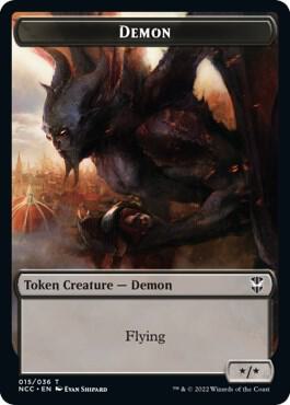Demon // Copy Double-Sided Token (15 // 1) [New Capenna Commander]