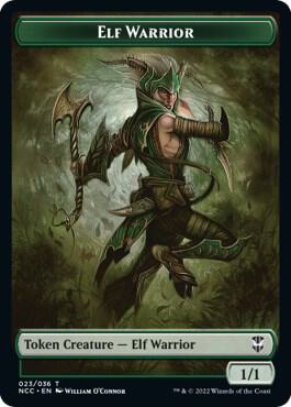 Elf Warrior // Wurm Double-Sided Token (23 // 31) [New Capenna Commander]