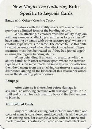 Legends Rules Card [Legends]
