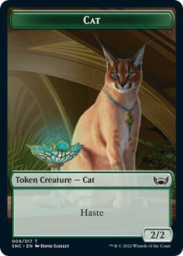 Cat // Rhino Warrior Double-Sided Token (9 // 11) [Streets of New Capenna]
