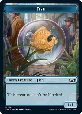 Fish // Wizard Double-Sided Token (4 // 5) [Streets of New Capenna]