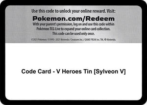 Code Card - V Heroes Tin [Sylveon V] [Miscellaneous Cards and Products]