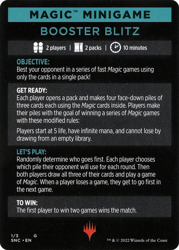 Magic Minigame: Booster Blitz (1) [Streets of New Capenna]