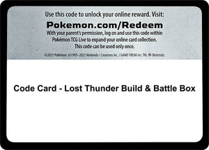 Code Card - Lost Thunder Build & Battle Box [SM Lost Thunder]