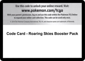 Code Card - Roaring Skies Booster Pack [XY Roaring Skies]