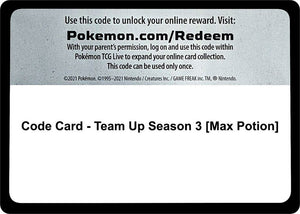 Code Card - Team Up Season 3 [Max Potion] [SM Team Up]