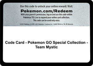 Code Card - Pokemon GO Special Collection - Team Mystic [Pokemon GO]