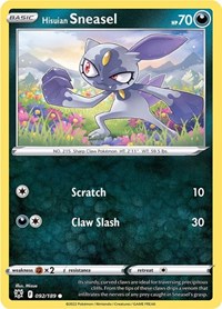 Hisuian Sneasel (092/189) [SWSH10 Astral Radiance]