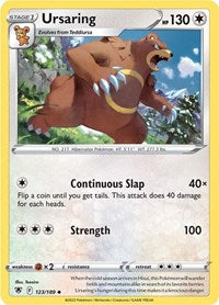 Ursaring (123/189) [SWSH10 Astral Radiance]