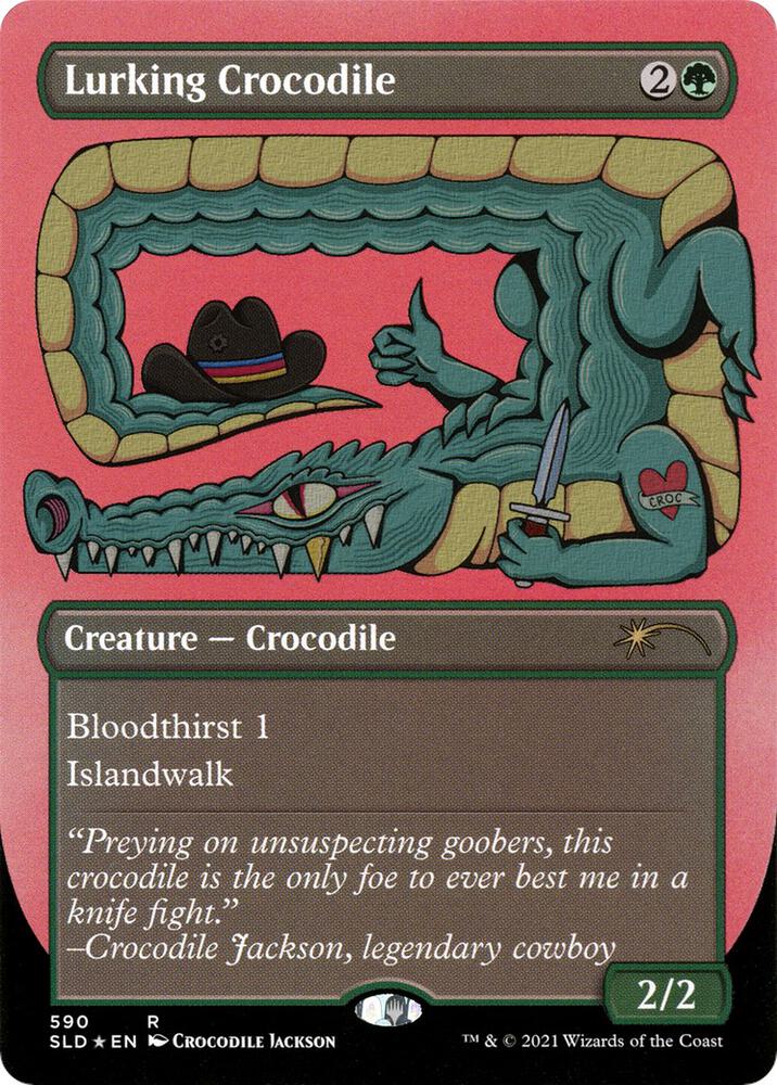 Lurking Crocodile (Foil Etched) (590) [Secret Lair Drop]