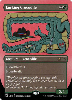 Lurking Crocodile (Foil Etched) (590) [Secret Lair Drop]