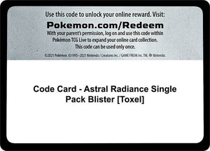 Code Card - Astral Radiance Single Pack Blister [Toxel] [SWSH10 Astral Radiance]