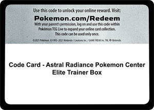Code Card - Astral Radiance Pokemon Center Elite Trainer Box [SWSH10 Astral Radiance]