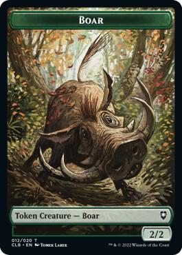 Boar Token (12) [Commander Legends: Battle for Baldur's Gate]