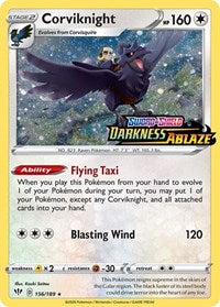 Corviknight - 156/189 (Darkness Ablaze Stamped) (156/189) [Miscellaneous Cards and Products]