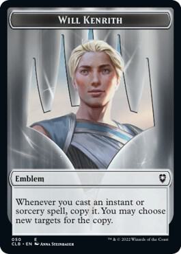 Emblem - Will Kenrith // Copy Double-Sided Token (50 // 19) [Commander Legends: Battle for Baldur's Gate]