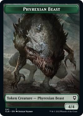 Phyrexian Beast // Wurm Double-Sided Token (41 // 44) [Commander Legends: Battle for Baldur's Gate]