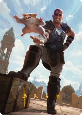 Minsc & Boo, Timeless Heroes Art Card (72/81) (Gold-Stamped Signature) [Commander Legends: Battle for Baldur's Gate Art Series]