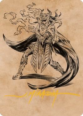 Livaan, Cultist of Tiamat Art Card (Gold-Stamped Signature) (55) [Commander Legends: Battle for Baldur's Gate Art Series]