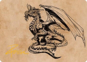Ancient Silver Dragon Art Card (47/81) (Gold-Stamped Signature) [Commander Legends: Battle for Baldur's Gate Art Series]