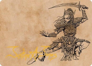 Lae'zel, Vlaakith's Champion Art Card (Gold-Stamped Signature) (45) [Commander Legends: Battle for Baldur's Gate Art Series]