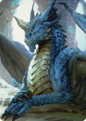Young Blue Dragon Art Card (27) [Commander Legends: Battle for Baldur's Gate Art Series]