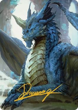 Young Blue Dragon Art Card (Gold-Stamped Signature) (27) [Commander Legends: Battle for Baldur's Gate Art Series]