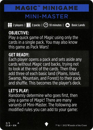 Magic Minigame: Mini-Master (3) [Commander Legends: Battle for Baldur's Gate]