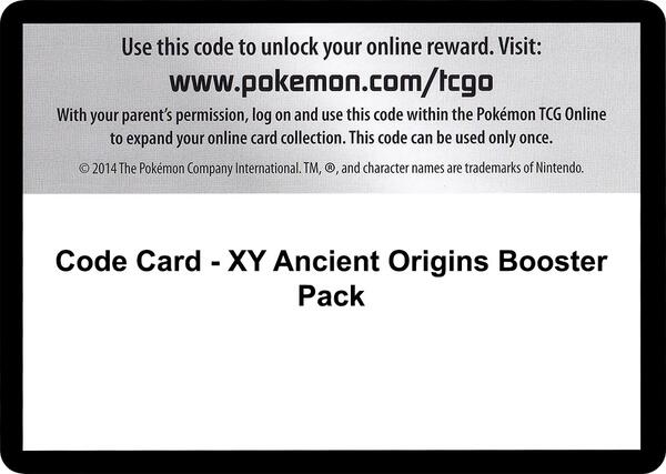 Code Card - Ancient Origins Booster Pack [XY Ancient Origins]