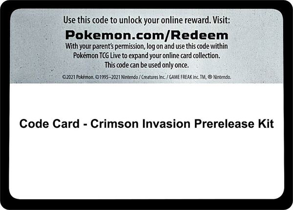 Code Card - Crimson Invasion Prerelease Kit [SM Crimson Invasion]