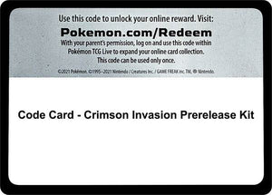 Code Card - Crimson Invasion Prerelease Kit [SM Crimson Invasion]