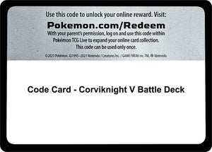 Code Card - Corviknight V Battle Deck [Miscellaneous Cards and Products]